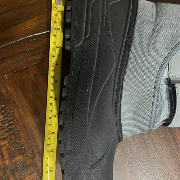 Columbia Big Kids Size 7 Powderbug Plus II Boots Black Grey Waterproof - Picture 2 of 8